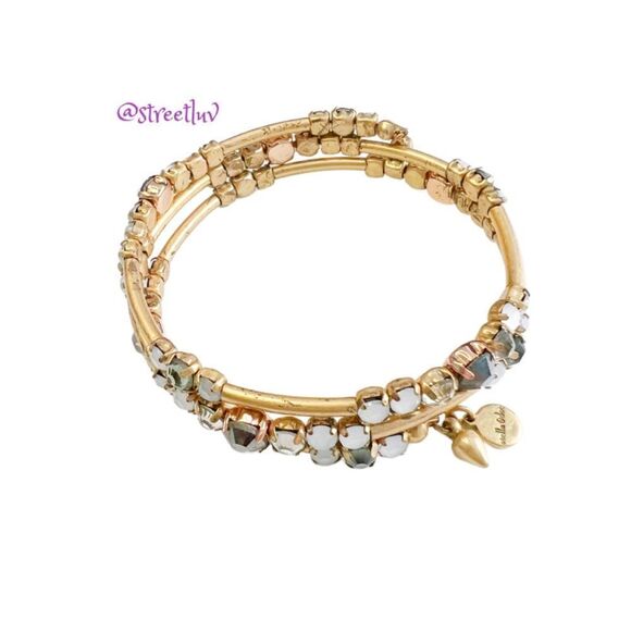 stella & dot ~ isabelle coil wrap bracelet ~ gold hematite crystal beads - Picture 7 of 7